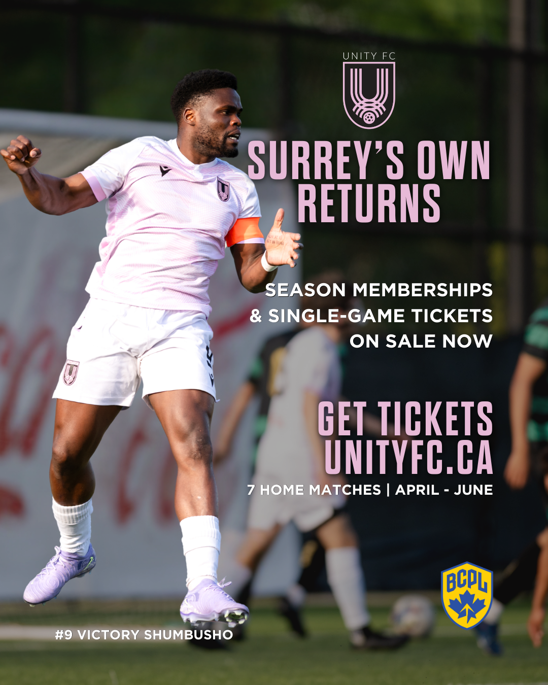 Unity FC 2026 Season Tickets Now On Sale | Surrey's Own Returns